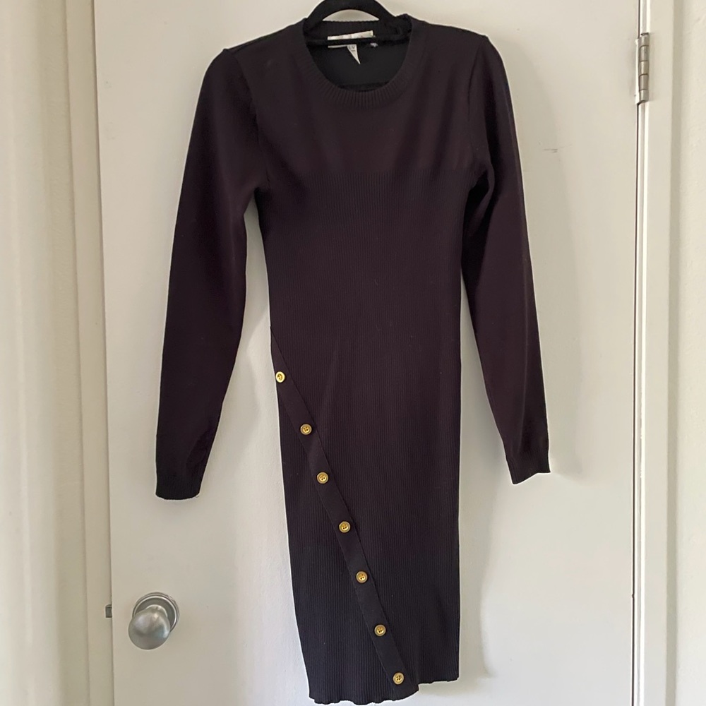 Button sweater dress